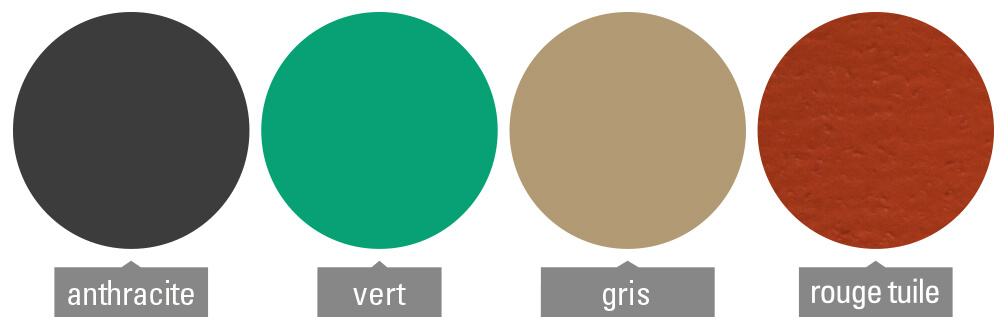 les couleurs suivantes